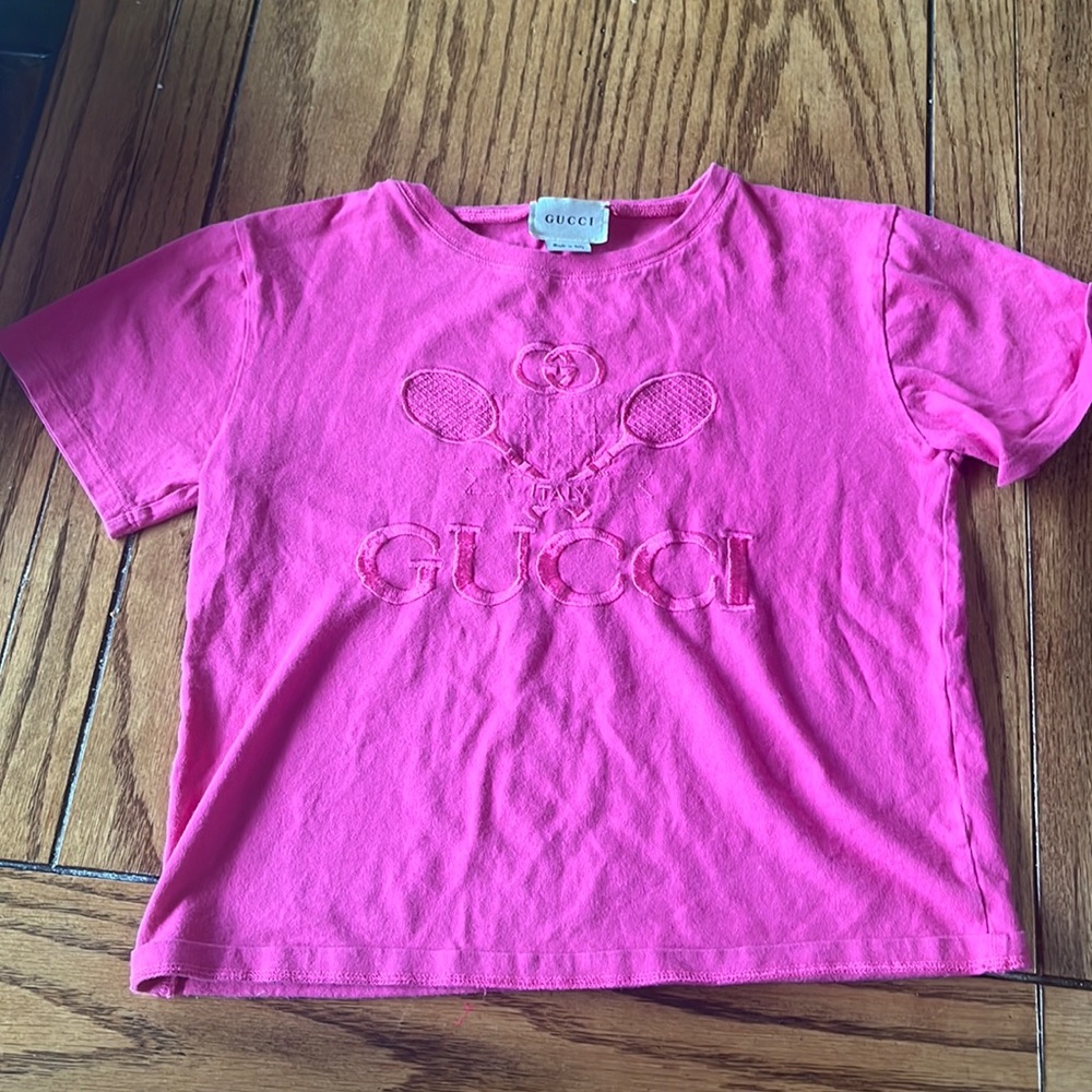 Pink Gucci t shirt